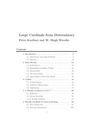 Large Cardinals from Determinacy - Logic at Harvard