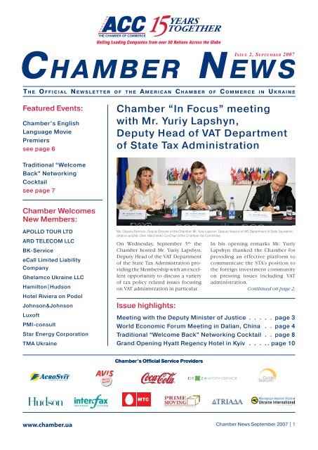 Chamber News, Issue #2 - American Chamber of Commerce