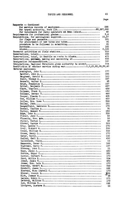 Weather Bureau topics and personnel / United ... - Index of - NOAA