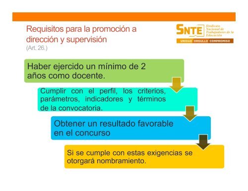 LEY GENERAL DEL SERVICIO PROFESIONAL DOCENTE. - SNTE