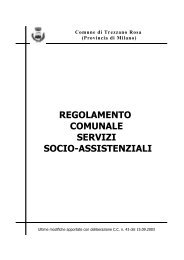 Regolamento servizi socio assistenziali - Comune di Trezzano Rosa
