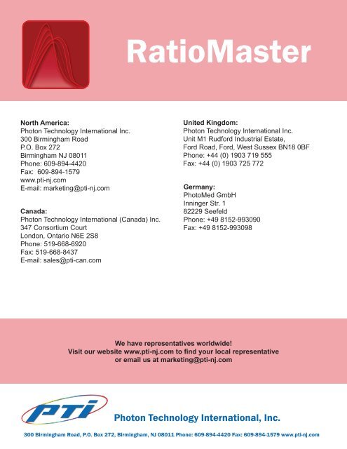 Ratiomaster - pti - Photon Technology International