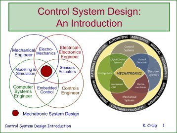 Control System Design: An Introduction - Mechatronics