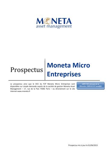 Prospectus - Moneta Asset Management
