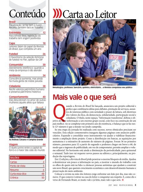 alternativa de informaÃ§Ã£o: a revista do Brasil faz um ano ... - CNM/CUT