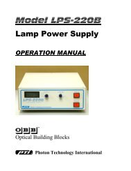 Model LPS-220B Lamp Power Supply - PTI - Photon Technology ...