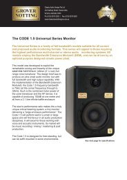 Grover Notting CODE 1.5 Brochure - ATT Audio Controls