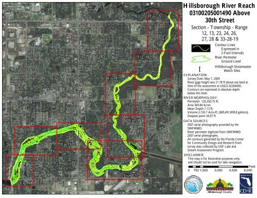 Hillsborough River Bathymetry Map at Sligh Ave. West