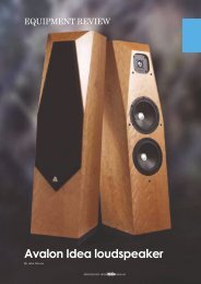 Avalon Idea loudspeaker - kog audio