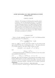 SOME REMARKS ON THE FEFFERMAN-STEIN INEQUALITY 1 ...