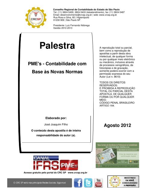 Palestra - Crc SP