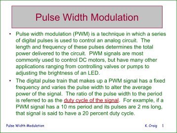 Pulse Width Modulation - Mechatronics