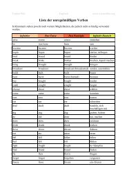 Liste der unregelmäßigen Verben - wissen4free.org