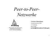 Peer-to-Peer - Rechnernetze und Telematik - Albert-Ludwigs ...