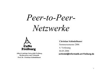 Peer-to-Peer - Rechnernetze und Telematik - Albert-Ludwigs ...