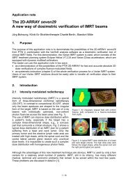 The 2D-ARRAY seven29 A new way of dosimetric verification of - PTW