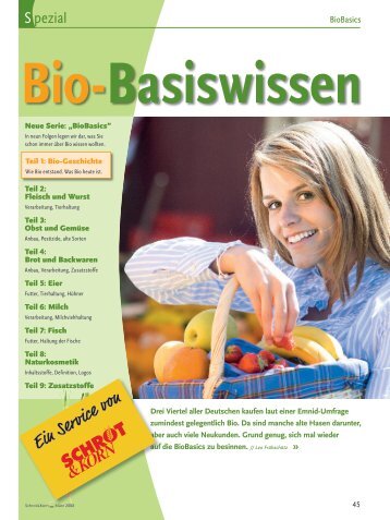 Bio-Basiswissen: Bio Geschichte (Schrot&Korn 3/2008)