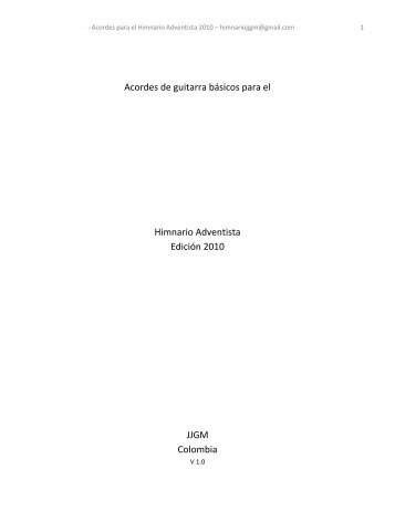 Himnario Adventista (2010) con acordes para guitarra