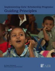 Guiding Principles - American Institutes for Research