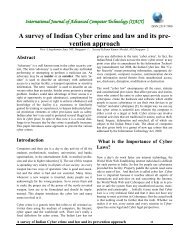 A survey of Indian Cyber crime and law and its pre- vention approach