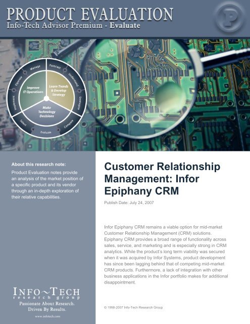 Infor Epiphany CRM - Info-Tech Research