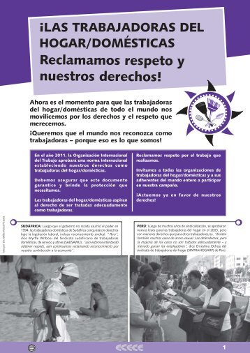 Las trabajadoras del hogar/domÃ©sticas ... - Cotidiano Mujer