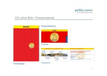 125 Jahre Bahr. Pressematerial. - public:news