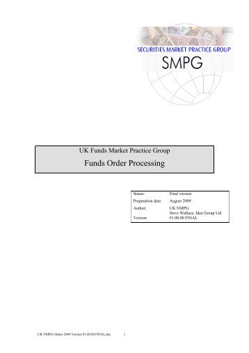 UK NMPG Orders 2009 Version 01.00.00 FINAL - Investment ...