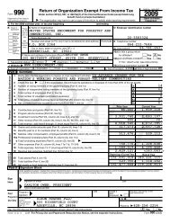 IRS Form 990 -- 2009 - US Endowment for Forestry & Communities ...