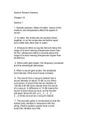 Section Review Answers Chapter 16 Section 1 1. Sample answers ...