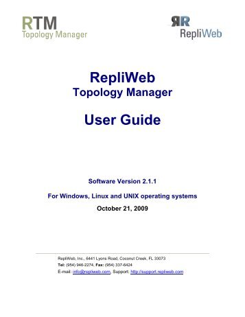 RepliWeb User Guide - Attunity