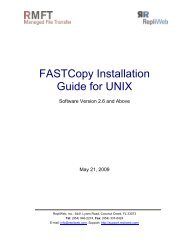 FASTCopy Installation Guide for UNIX - Attunity