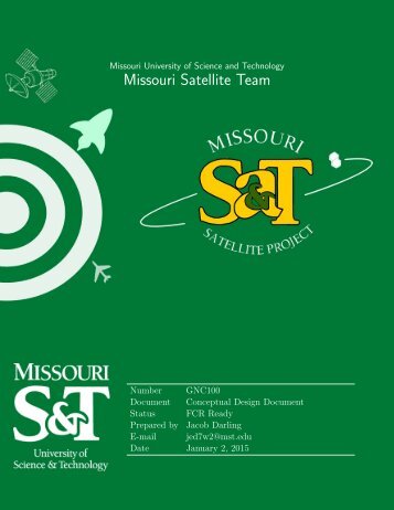 MR SAT Ground Support Equipment - Missouri University of Science ...