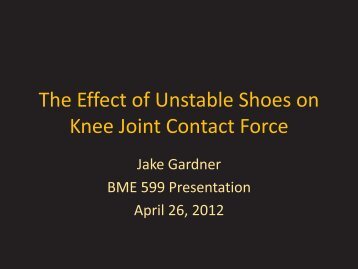 The Effect of Unstable Shoes on Knee Joint Reaction Forces