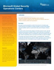 Microsoft Global Security Operations Centers - IDV Solutions