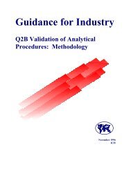 Q2B Validation of Analytical Procedures - Food and Drug ...