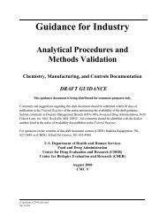 Guidance for Industry: Analytical Procedures and Methods Validation