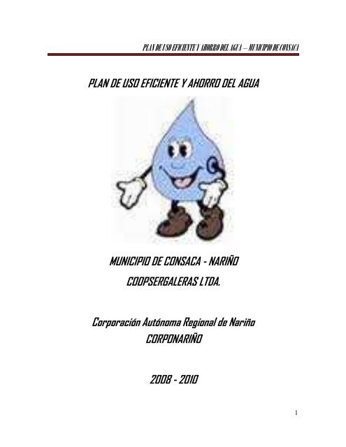 PLAN DE USO EFICIENTE Y AHORRO DEL AGUA - ConsacÃ¡