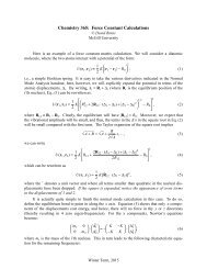 Force Constant Matrix Calculations