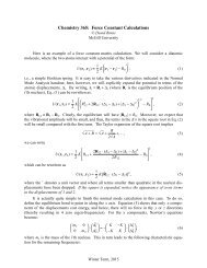 Force Constant Matrix Calculations