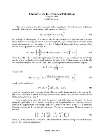 Force Constant Matrix Calculations