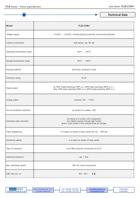 FLB Series - Pulsotronic GmbH & Co. KG