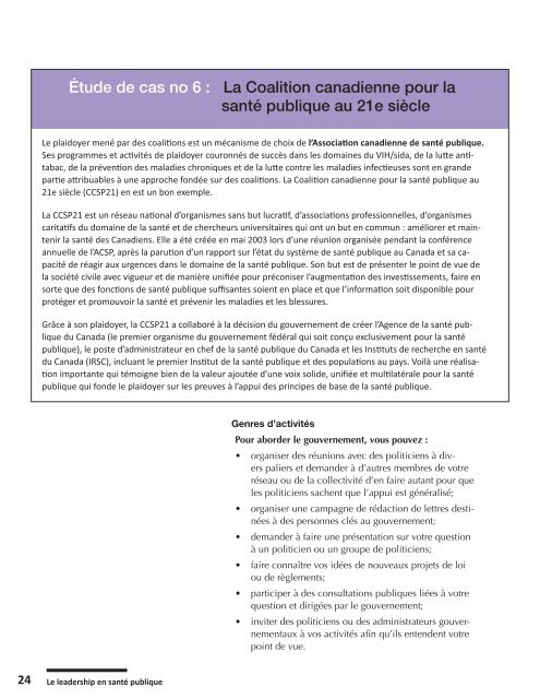 le leadership en santÃ© publique - World Federation of Public Health ...