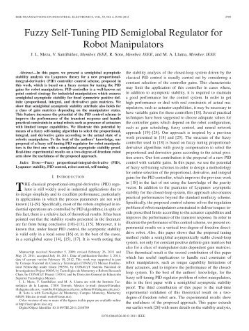 Fuzzy Self-Tuning PID Semiglobal Regulator for ... - Homepages