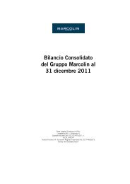 Bilancio Consolidato del Gruppo Marcolin al 31 dicembre 2011