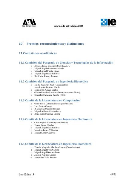 INFORME DE ACTIVIDADES 2011 - CBI - UAM