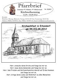 Kirchweihsonntag - Pfarrei Erbendorf