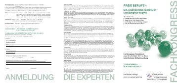 ANMELDUNG DIE EXPERTEN - Finanz-Marketing Verband Ã–sterreich