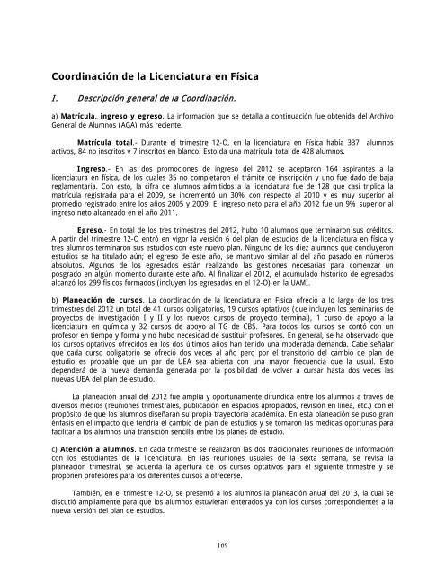 Informe Anual 2012 - CBI - UAM