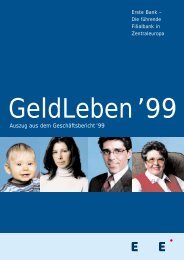 Auszug aus dem Geschäftsbericht '99 - Erste Group